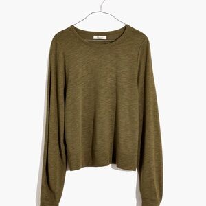 Madewell Olive Long Sleeve Top